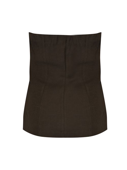 Top Atanas in misto lino e viscosa Liviana Conti | F6SL82W18-0